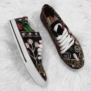 NEW Turkish Suzani Embroidered Tennis Shoes